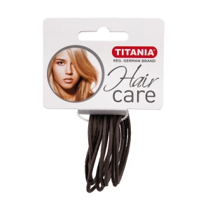 Titania Набір зажимів для волосся еластичні маленькі, 9шт, сiрий, 2мм, 7806