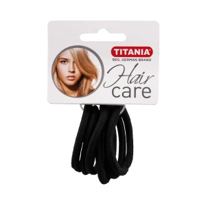 Titania Набір зажимів для волосся еластичні, 6шт, чорний, 6мм, 7812