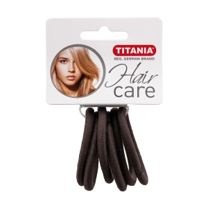 Titania Набір зажимів для волосся еластичні маленькі, 6шт, сiрий, 6мм, 7814