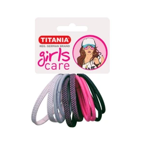 Titania Набір зажимів для волосся еластичні, 10шт, 4см, , 7820 GIRL