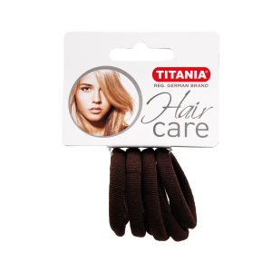 Набір резинок для волосся - Titania 7869, коричневий, 6шт