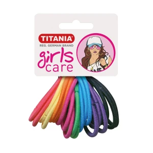 Titania Набір зажимів для волосся еластичних, 20шт, різнокольоровий, 4см, 7890 GIRL