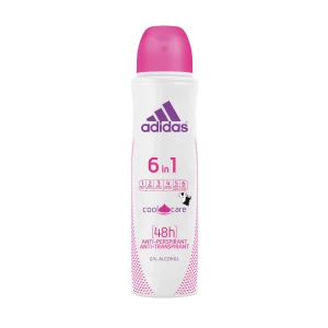 Adidas Антиперспірант-спрей жіночий 6 in 1 Cool & Care 48H, 150 мл