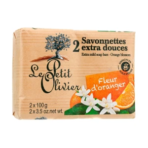 Le Petit Olivier Екстра ніжне мило Квіти апельсину, 2*100 г