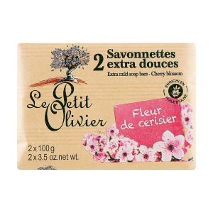 Le Petit Olivier Екстра ніжне мило Вишневий цвіт, 2*100 г