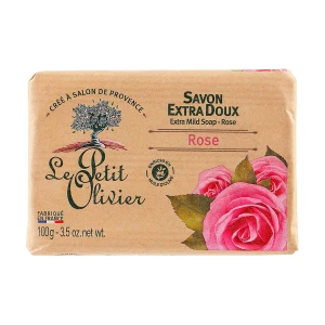Le Petit Olivier Екстра ніжне мило Троянда, 100 г