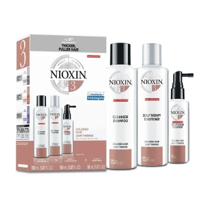 Набір для волосся шампунь + кондиціонер + маска - Nioxin Hair System 3 Kit, 3 продукта