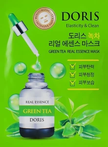 Ампульна маска для обличчя з екстрактом зеленого чаю - Doris Green Tea Essence Mask, 1 шт