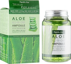 Ампульная сыворотка с экстрактом алоэ 250 мл - FarmStay Aloe All-In-One Ampoule, 250 мл
