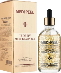 Антиоксидантна сироватка для обличчя - Medi peel Luxury 24K Gold Ampoule, 100 мл