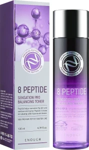 Антивозрастной пептидный тонер - Enough 8 Peptide Sensation Pro Balancing Toner, 130 мл