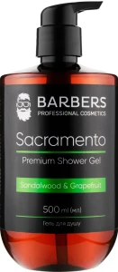 Гель для душу - Barbers Sacramento Premium Shower Gel, 500 мл
