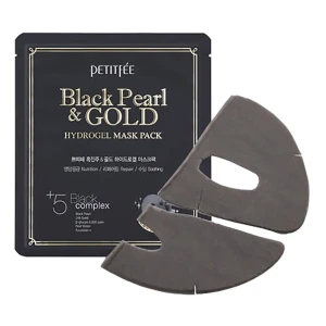 Маска для обличчя з чорними перлами - PETITFEE & KOELF Black Pearl & Gold Hydrogel Mask Pack, 1 шт