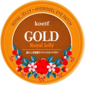 Гидрогелевые патчи для глаз с золотом и маточным молочком - PETITFEE & KOELF Gold & Royal Jelly Eye Patch, 60 штук