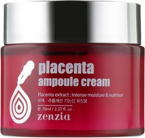 Крем для лица с плацентой - Zenzia Placenta Ampoule Cream, 70 мл