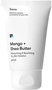 Крем для сухой кожи лица с маслом манго + ши - Sane Moisturizing & Nourishing Face Cream, 40 мл
