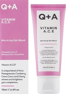 Мультивитаминная маска для лица - Q+A Vitamin A.C.E. Warming Gel Mask, 75 мл