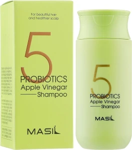 Мягкий безсульфатный шампунь с яблочным уксусом и пробиотиками для чувствительной кожи головы - Masil 5 Probiotics Apple Vinegar Shampoo, 150 мл