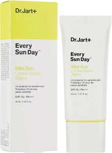 М'який сонцезахисний засіб для обличчя - Dr. Jart Every Sun Day Mild Sun SPF 43 PA+++, 30 мл