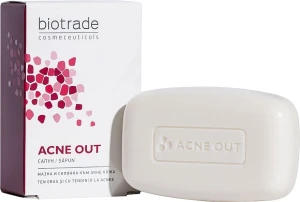 Натуральне мило для жирної та проблемної шкіри обличчя та тіла - Biotrade Acne Out Soap, 100 г