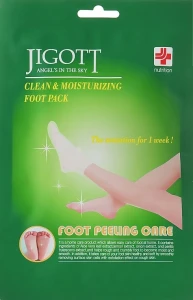 Очищаюча маска-шкарпетки для ніг - Jigott Foot Peeling Care Clean & Moisturizing Foot Pack, 2 шт, 1 пара