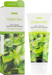 Очищающая пенка с экстрактом зеленого чая - Jigott Natural Green Tea Foam Cleansing, 180 мл