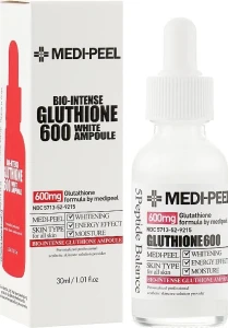 Осветляющая ампульная сыворотка с глутатионом - Medi peel Bio-Intense Gluthione 600 White Ampoule, 30 мл