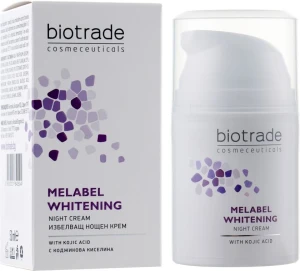 Отбеливающий ночной крем для кожи - Biotrade Melabel Whitening Night Cream, 50 мл