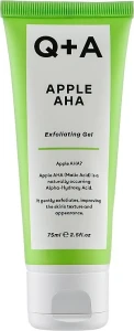 Відлущуючий пілінг гель для обличчя з фруктовими кислотами - Q+A Apple AHA Exfoliating Gel, 75 мл