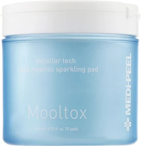Пілінг-педи для зволоження і очищення шкіри обличчя - Medi peel Aqua Mooltox Sparkling Pad, 70 шт
