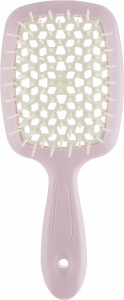 Гребінець для волосся - Janeke Small Superbrush, рожевий з білим, маленький