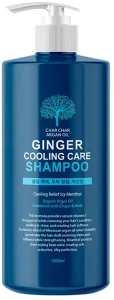 Укріплюючий шампуньз аргановою олією та охолоджуючим ефектом - Char Char Argan Oil Ginger Cooling Care Shampoo, 1000 мл