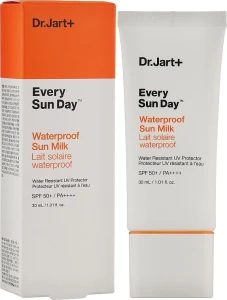 Водостойкое солнцезащитное молочко - Dr. Jart Every Sun Day Waterproof Sun Milk SPF 50+ PA++++, 30 мл