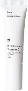 Жидкие патчи под глаза с пробиотиками и витамином C - Sane Brightening & Depuffing Eye Patch, 10 мл