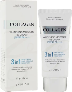 BB-крем с морским коллагеном - Enough Collagen 3 in1 Whitening Moisture BB Cream SPF47 PA+++, 50гр