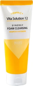 Очищуюча пінка для вмивання з вітаміном C Vita Solution 12 Synergy Foam Cleansing, 180мл - Jigott Vita Solution 12 Synergy Foam Cleansing, 180 мл