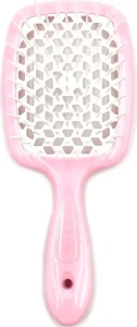 Гребінець для волосся - Janeke Superbrush, рожевий з білим