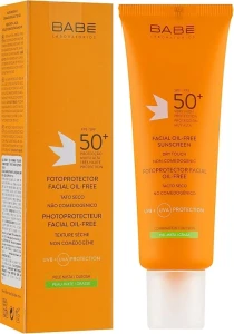 BABE Laboratorios Солнцезащитный крем SPF 50+ для ежедневного ухода за жирной и комбинированной кожей лица "Матовый финиш" Fotoprotector Facial Sunscreen, 50мл