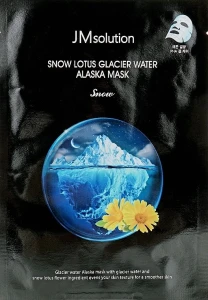Тканинна маска для обличчя з екстрактом снігового лотоса та льодовиковою водою - JMsolution Snow Lotus Glacier Water Alaska Mask, 1 шт
