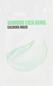 Заспокійлива тканинна маска з бамбуком і центелою для обличчя - Medi peel Bamboo Cica Bomb Calming Mask, 25 мл
