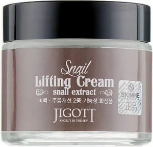 Подтягивающий крем с экстрактом слизи улитки - Jigott Snail Lifting Cream, 70 мл