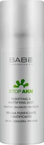 Матирующий очищаюий спрей анти-маскне против высыпаний - BABE Laboratorios Stop AKN Purifying & Mattifying Mist, 75 мл
