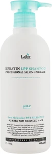 Бессульфатный кератиновый шампунь с протеинами для сухих, поврежденных волос - La'dor Keratin LPP Shampoo, 530 мл