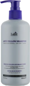 Шампунь против желтизны осветленных волос с фиолетовым пигментом и кератином - La'dor Anti Yellow Shampoo, 300 мл