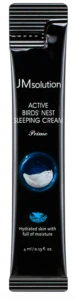 Нічний крем з екстрактом гнізда ластівки - JMsolution Active Bird's Nest Sleeping Cream, пробник, 4 мл