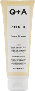 Очищуючий крем для обличчя з вівсяним молоком - Q+A Oat Milk Cream Cleanser, 125 мл