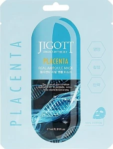 Тканевая маска для лица с экстрактом плаценты - Jigott Placenta Real Ampoule Mask, 27 мл