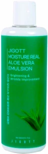 Зволожуюча емульсія з екстрактом алое - Jigott Moisture Real Aloe Vera Emulsion, 300 мл