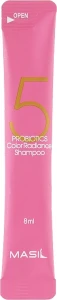 Шампунь для захисту кольору фарбованого волосся з пробіотиками - Masil 5 Probiotics Color Radiance Shampoo, 8 мл