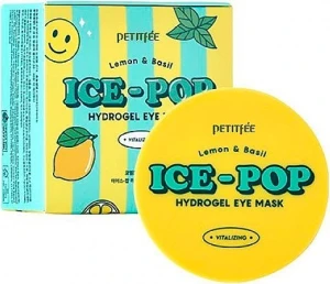 Гидрогелевые патчи для глаз с лимоном и базиликом - PETITFEE & KOELF Lemon & Basil Ice-Pop Hydrogel Eye Mask, 60 шт